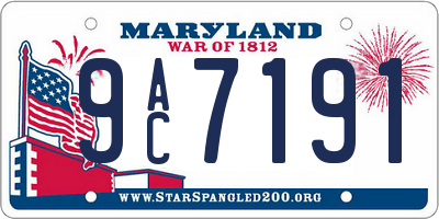 MD license plate 9AC7191