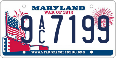 MD license plate 9AC7199