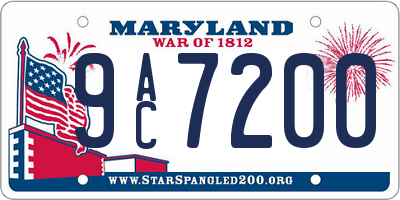MD license plate 9AC7200