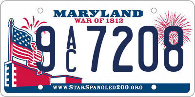 MD license plate 9AC7208