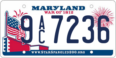 MD license plate 9AC7236