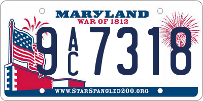 MD license plate 9AC7318