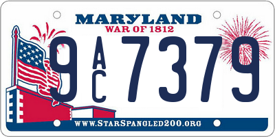 MD license plate 9AC7379