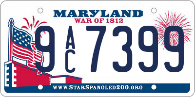 MD license plate 9AC7399