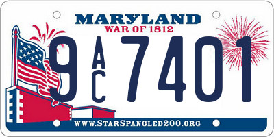 MD license plate 9AC7401