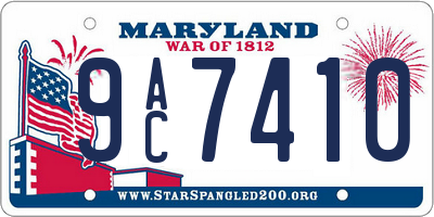 MD license plate 9AC7410