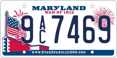 MD license plate 9AC7469