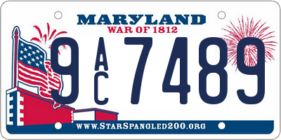 MD license plate 9AC7489