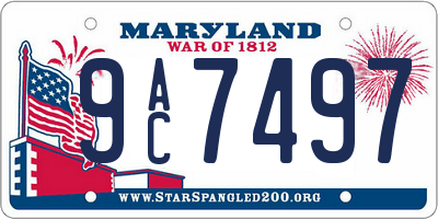 MD license plate 9AC7497