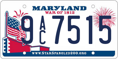 MD license plate 9AC7515