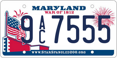 MD license plate 9AC7555