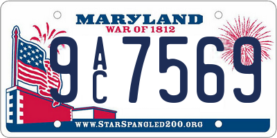 MD license plate 9AC7569