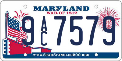 MD license plate 9AC7579