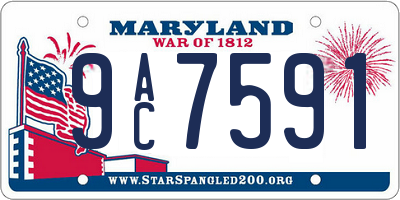 MD license plate 9AC7591