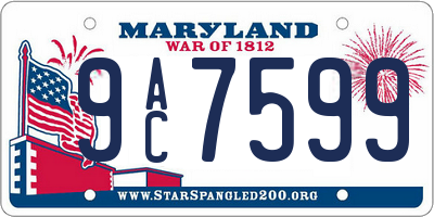 MD license plate 9AC7599