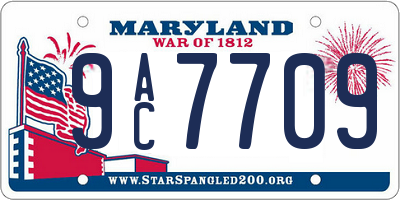 MD license plate 9AC7709