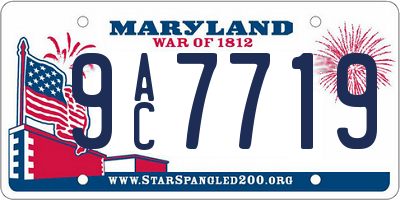 MD license plate 9AC7719