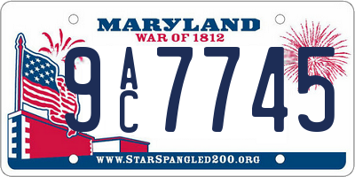MD license plate 9AC7745