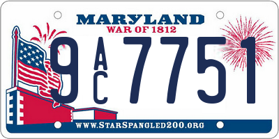 MD license plate 9AC7751