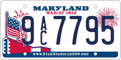 MD license plate 9AC7795