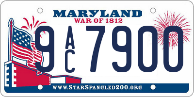 MD license plate 9AC7900