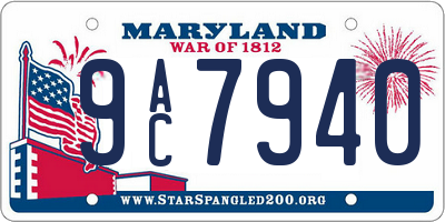 MD license plate 9AC7940