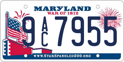 MD license plate 9AC7955