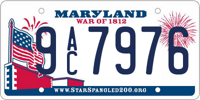 MD license plate 9AC7976