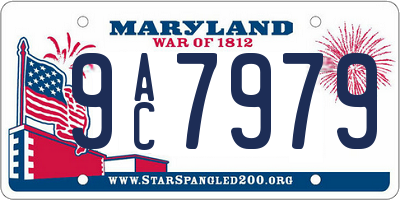 MD license plate 9AC7979