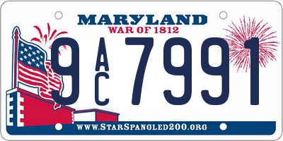 MD license plate 9AC7991