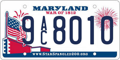 MD license plate 9AC8010