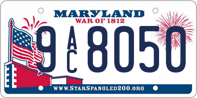 MD license plate 9AC8050