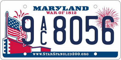 MD license plate 9AC8056
