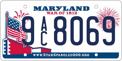 MD license plate 9AC8069