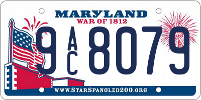 MD license plate 9AC8079