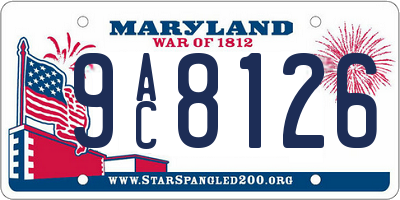 MD license plate 9AC8126