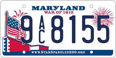 MD license plate 9AC8155