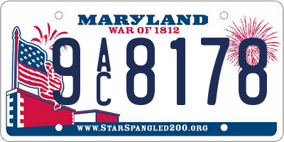 MD license plate 9AC8178
