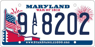 MD license plate 9AC8202