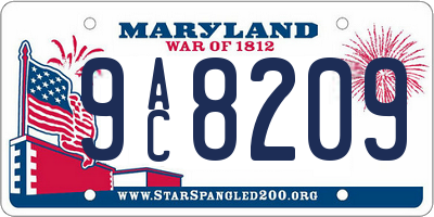 MD license plate 9AC8209