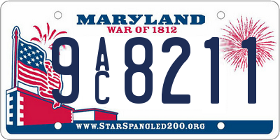 MD license plate 9AC8211