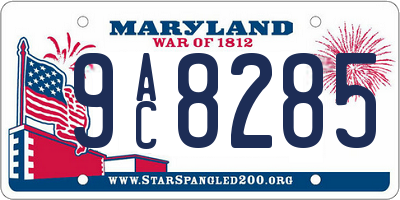 MD license plate 9AC8285