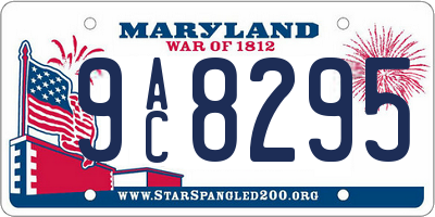 MD license plate 9AC8295