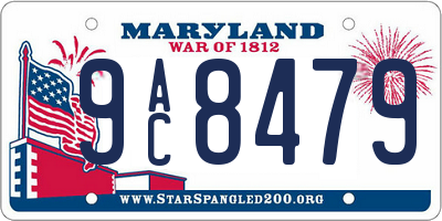 MD license plate 9AC8479