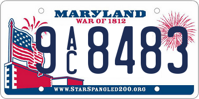 MD license plate 9AC8483