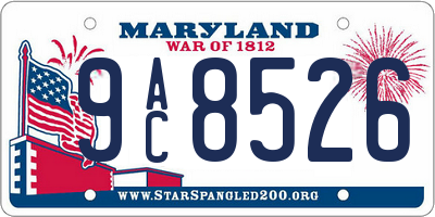 MD license plate 9AC8526