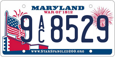 MD license plate 9AC8529