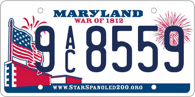 MD license plate 9AC8559