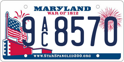 MD license plate 9AC8570