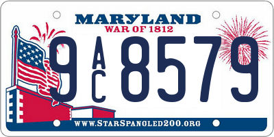 MD license plate 9AC8579